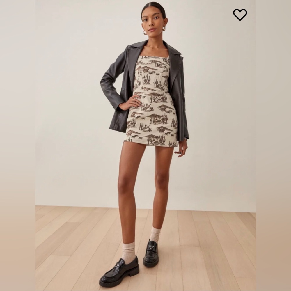 Reformation Davies Bustier Denim Mini Dress
